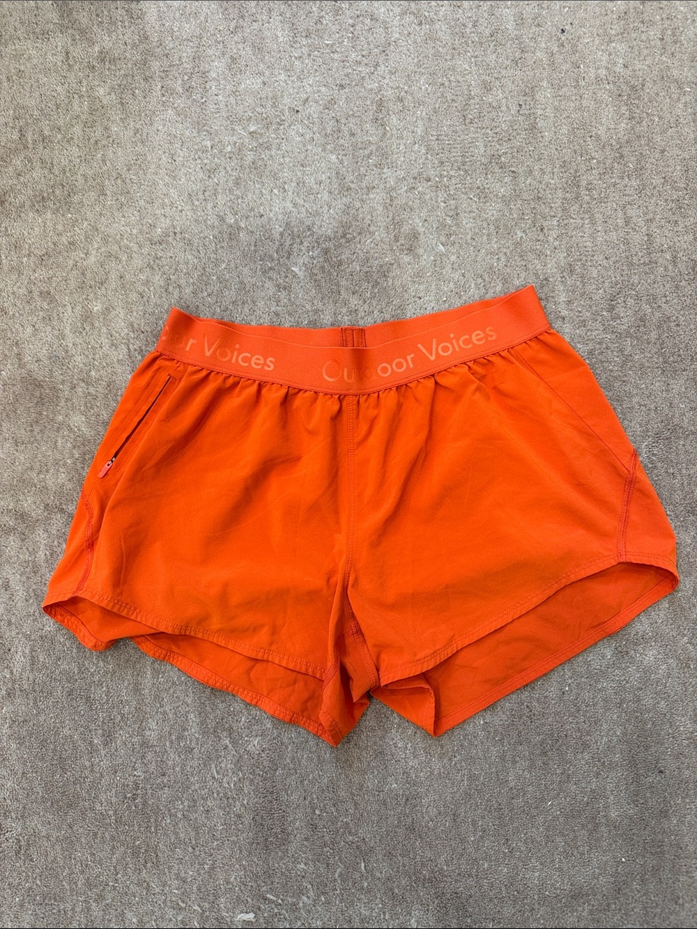Outdoor Voices Bright Orange Running Shorts